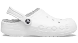 Image of Crocs Baya Lined Clogs Unisex White / Light Grey W4/M3