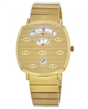 Image of Gucci Grip Yellow Gold Stainless Steel Unisex Watch YA157409 YA157409