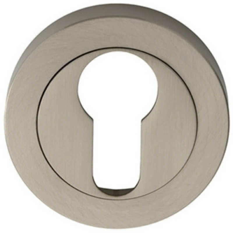 Image of Loops 50mm Euro Profile Escutcheon Concealed Fix Satin Nickel Keyhole Cover Metallics unisex