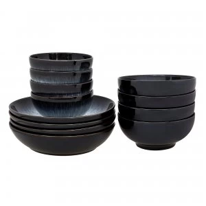 Image of Denby Halo 12 Piece Bowl Set