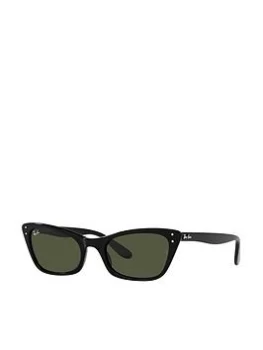 Image of Ray-Ban Lady Burbank Cat Eye Sunglasses - Black