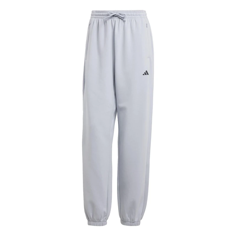 Image of adidas Womens D4T Knitted Open Hem Tracksuit Joggers Halo Silver female XS (4-6)