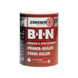 Image of Zinsser B.I.N Primer, Sealer & Stain Killer Paint White 5 litre