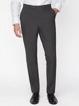 Image of Jeff Banks Texture Travel Suit Trousers - Grey, Size 36, Length Short, Men