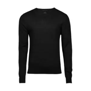 Image of Tee Jays Mens Merino Blend V Neck Jumper (S) (Black)