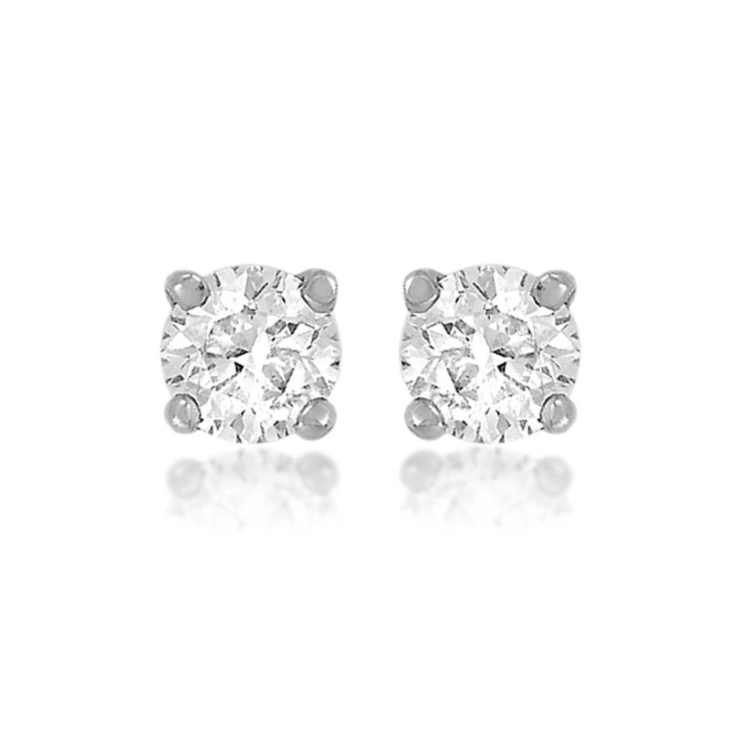 Image of Be You Silver Round CZ Studs Silver female 5mm