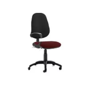 Image of Dynamic Permanent Contact Backrest Task Operator Chair Loop Arms Eclipse II Black Back, Ginseng Chilli Seat High Back