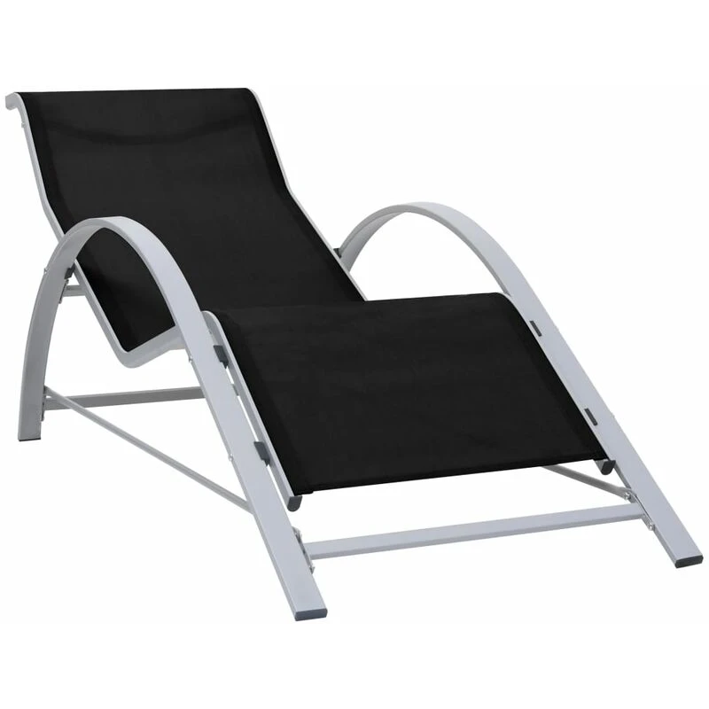 Image of VIDAXL Sunlounger Textilene and Aluminium Black Vidaxl 8720286086865