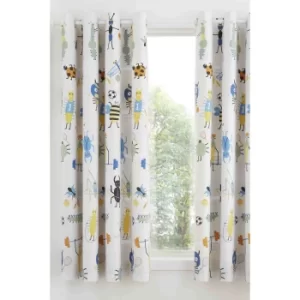 Image of Catherine Lansfield Bugtastic Lined Eyelet Curtains
