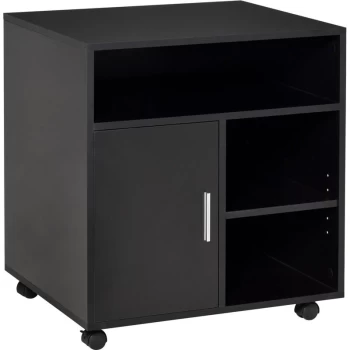 Image of Homcom - Multi-Storage Printer Unit Office Organisation w/ 5 Compartments Black