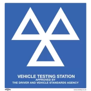 Image of Safety Sign - MOT Testing Station - Aluminium Composite