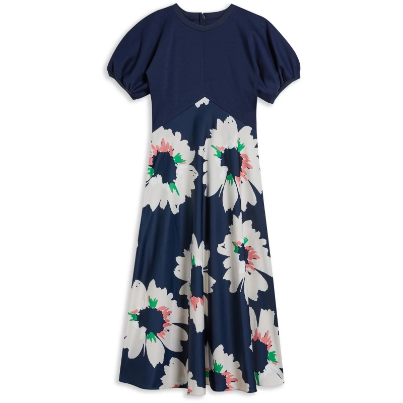 Image of Ted Baker Daysiah A Line Dress - Blue Blue 6