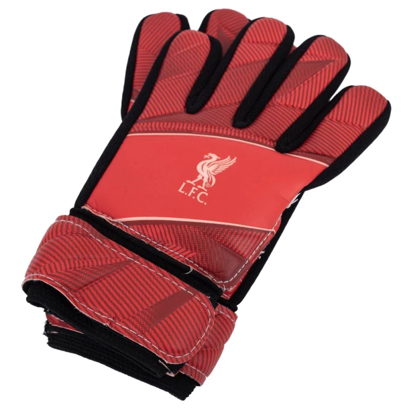 Image of Liverpool FC Fuse Goalkeeper Gloves in Red Red Unisex One Size