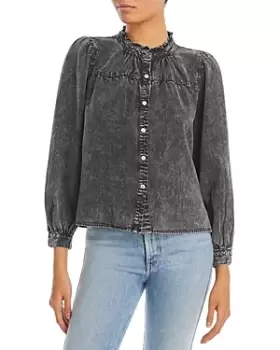 Image of Rails Camille Ruffle Neck Shirt