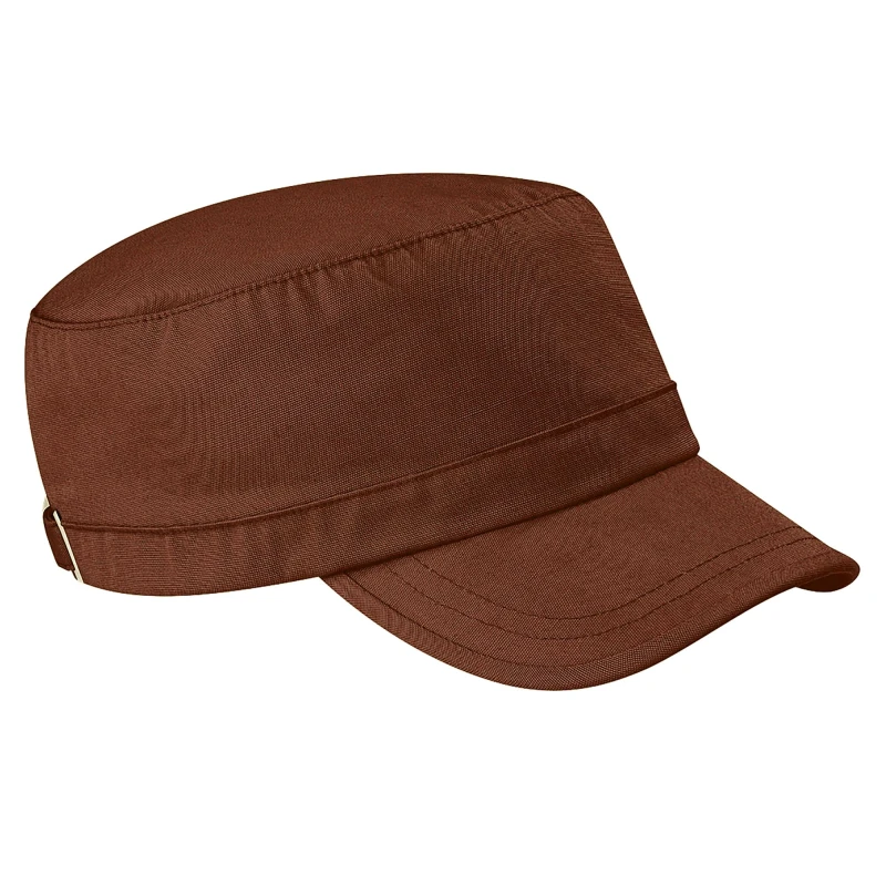 Image of Beechfield Beechfield Men Army Cap Headwear in Chocolate Chocolate One Size Male 5055747802078