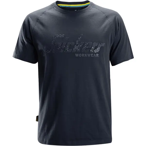 Image of Snickers 2580 Mens Logo T Shirt Navy L