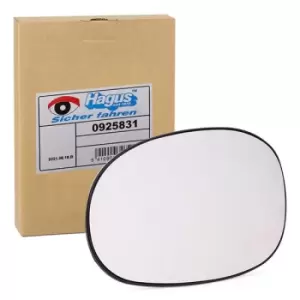 Image of VAN WEZEL Wing Mirror Glass * HAGUS * Left 0925831 Side Mirror Glass,Mirror Glass CITROEN,C3 I Schragheck (FC_, FN_)