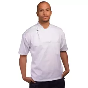 Image of AFD Mens Short Sleeve Chefs Tunic (M) (White)