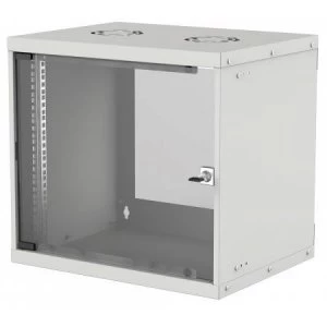 Image of Intellinet 19" Basic Wallmount Cabinet 9U 400mm Deep IP20-Rated Housing Max 50kg Flatpack Grey
