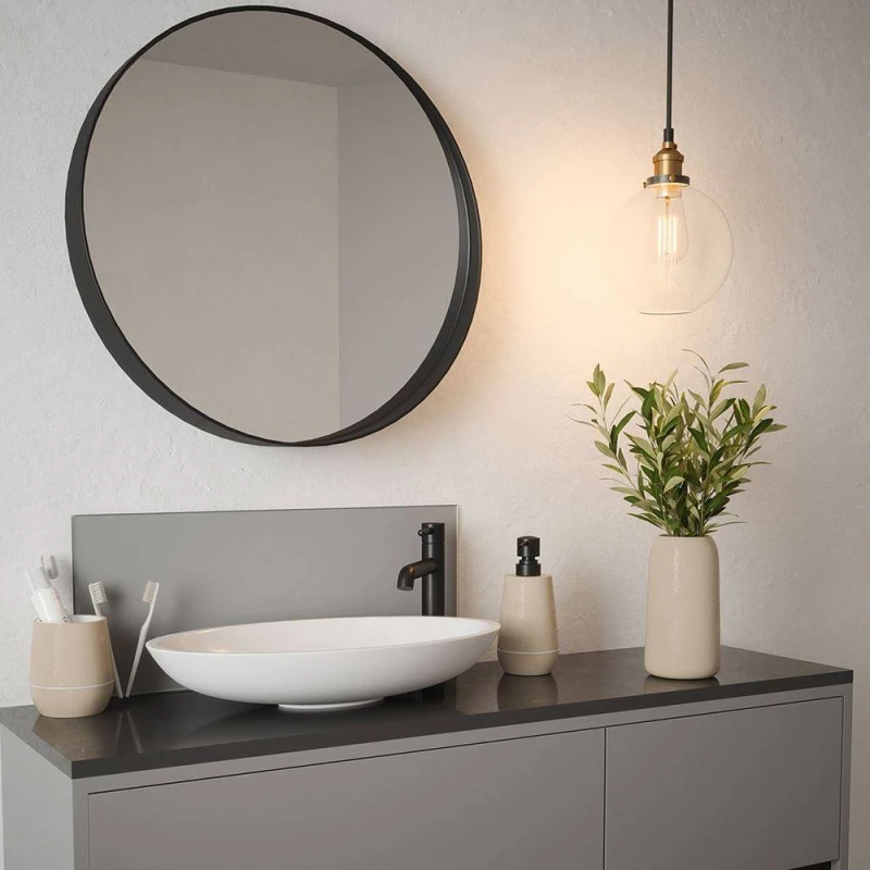 Image of Matt Grey Glass Bathroom Splashback 250Mm X 600Mm X 4Mm SB52430