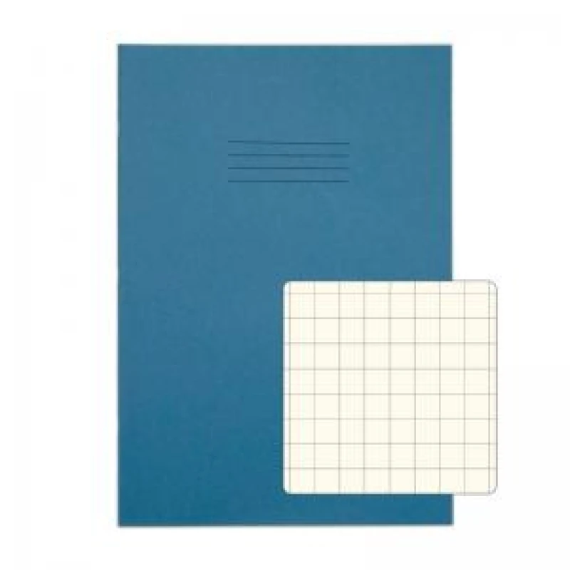 Image of Rhino A4 Special Exercise Book 48 Page 12mm Squares S10 Light Blue...