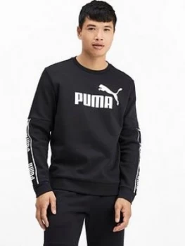 Image of Puma Mens Amplified Crew - Black
