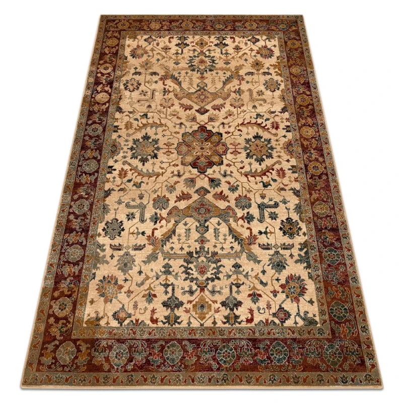 Image of RugsX Wool Polonia Rug in Red Size: 170cm x 235cm Red Unisex 170cm x 235 cm