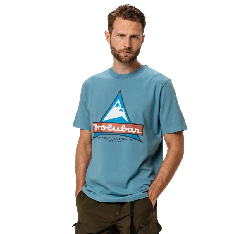 Image of Holubar T-Shirt Holubar Logo JJ20 Bleu Male S SS21M056