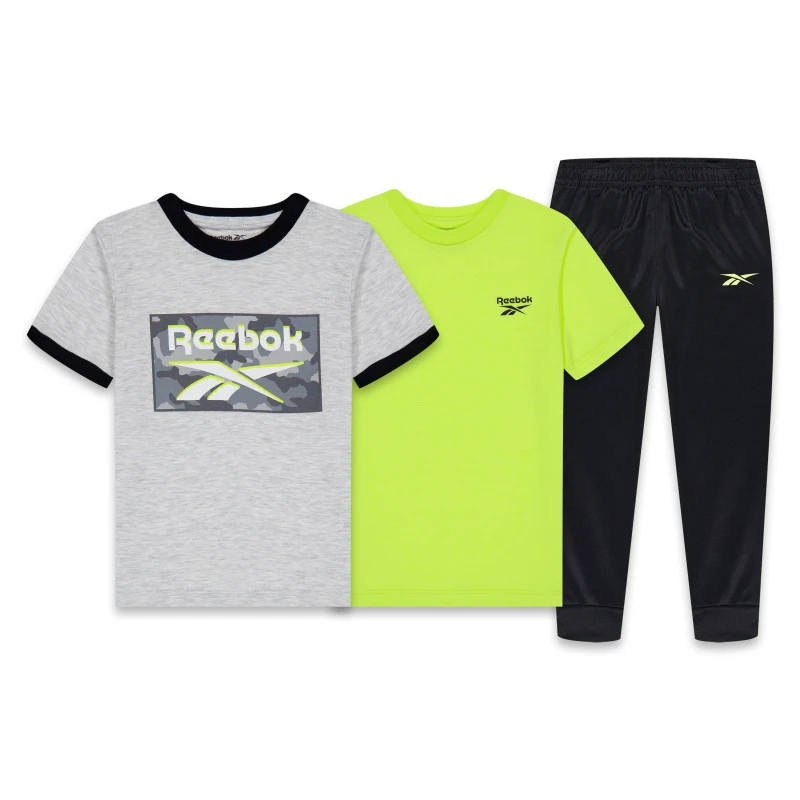 Image of Reebok 3 Piece Graphic Top Set Infants - Black 18 Months - 2 Years