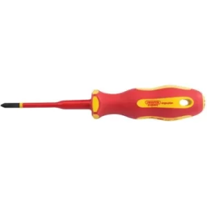 Image of Draper Ergo Plus® Slimline Cross Slot VDE Screwdriver, No. 1 x 80mm