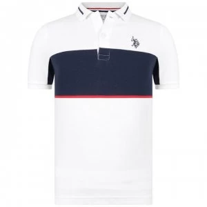Image of US Polo Assn Tipped Polo Shirt - Bright White