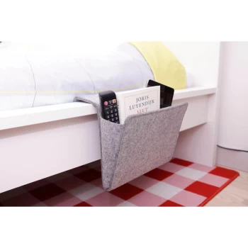 Image of Bedside Pocket Felt Caddy - Grey