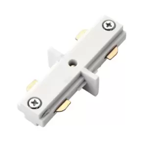 Image of Commercial Track Light Internal Connector - 79mm Length - White ABS Rail System