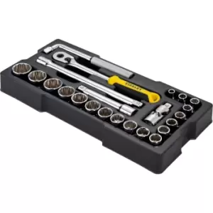 Image of Stanley 23 Piece 1/2" Drive Socket Set Module 1/2"