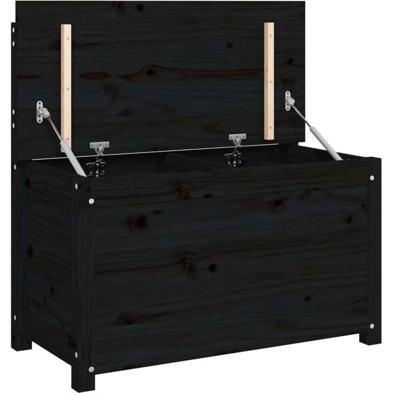 Image of VIDAXL Bench Black 80x41x77cm Solid Wood Pine Vidaxl 823553