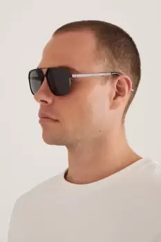 Image of Mens Aviator Frame Sunglasses