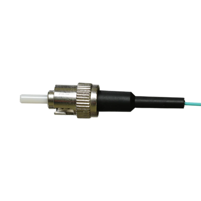 Image of Cablenet 1m OM3 50/125 ST Pigtail Aqua Fibre Pigtail 900um