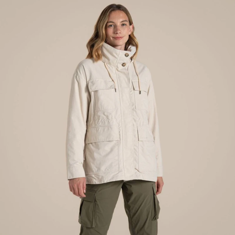 Image of Craghoppers Womens NosiLife Adventure' Jacket in Cream Size: 20 Cream Female 20