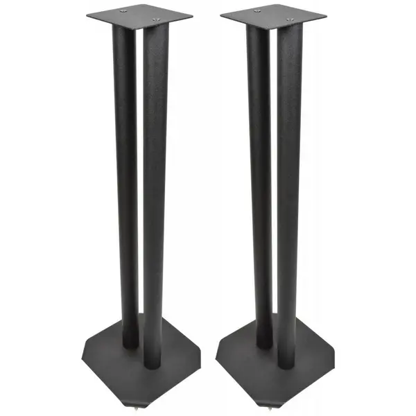 Image of QTX QTX Pair Speaker Stands Black HiFi Surround Sound Loudspeaker Floorstands 80cm AVS-211977