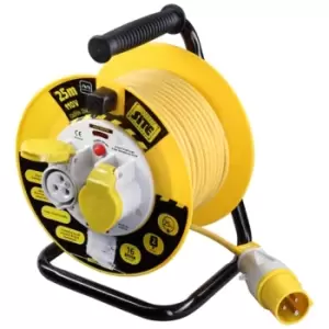 Image of Masterplug LVCT2516/2 110V 25m 16A 2 Socket Heavy Duty Industrial Cable Open Reel