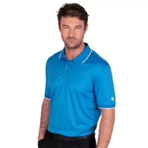 Image of Island Green Performance Polo Golf Shirt - Blue