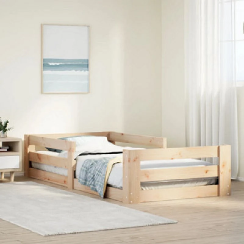 Image of VIDAXL Bed Frame without Mattress 75x190cm Small Single Solid Wood Pine Vidaxl 8721158397096