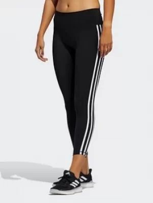 Image of adidas Believe This 2.0 3-stripes 7/8 Leggings, Purple/Black Size M Women