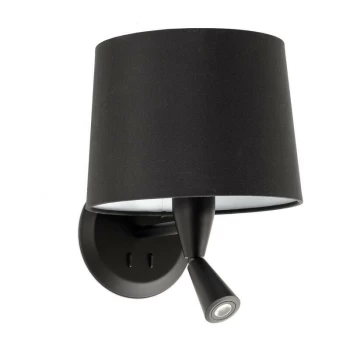 Image of Faro CONGA - Reading Light Wall Light Black, E27