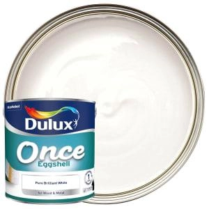 Image of Dulux Once Pure Brilliant White Eggshell Paint 2.5L
