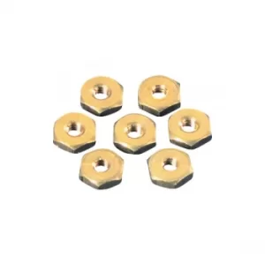 Image of Toolcraft Brass Hexagonal Nuts DIN 934 M1.6 Pack Of 20
