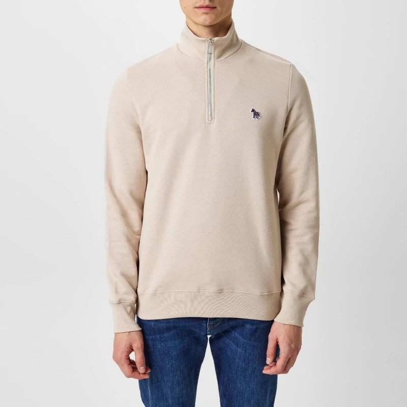 Image of Paul Smith Half Zip Sweatshirt Beige 08 male S