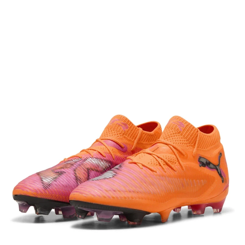 Image of Puma Future 8 Ultimate Adults Firm Ground Football Boots Orange/Black male 8 (42)