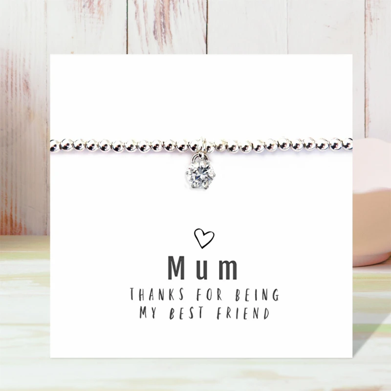 Image of Aye Do Gifts Mum Best Friend - Bracelet & Gift Card 00803-CD-SB Silver female One Size