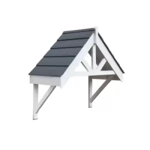Image of Greenhurst Deluxe Easy Fit Door Canopy - White/Grey